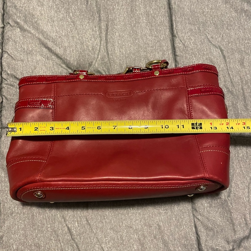 Coach Cherry Red Leather Shoulder Bag